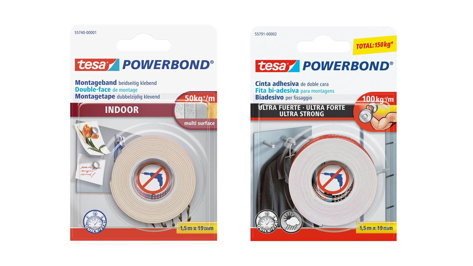 Cinta adhesiva pared